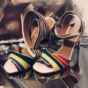 Valentino
Rainbow Ankle-Wrap High Sandal